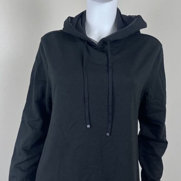 Victoria's Secret Women Size S Black Pullover Hood Mini Sweater Dress Open Back - Picture 3 of 16